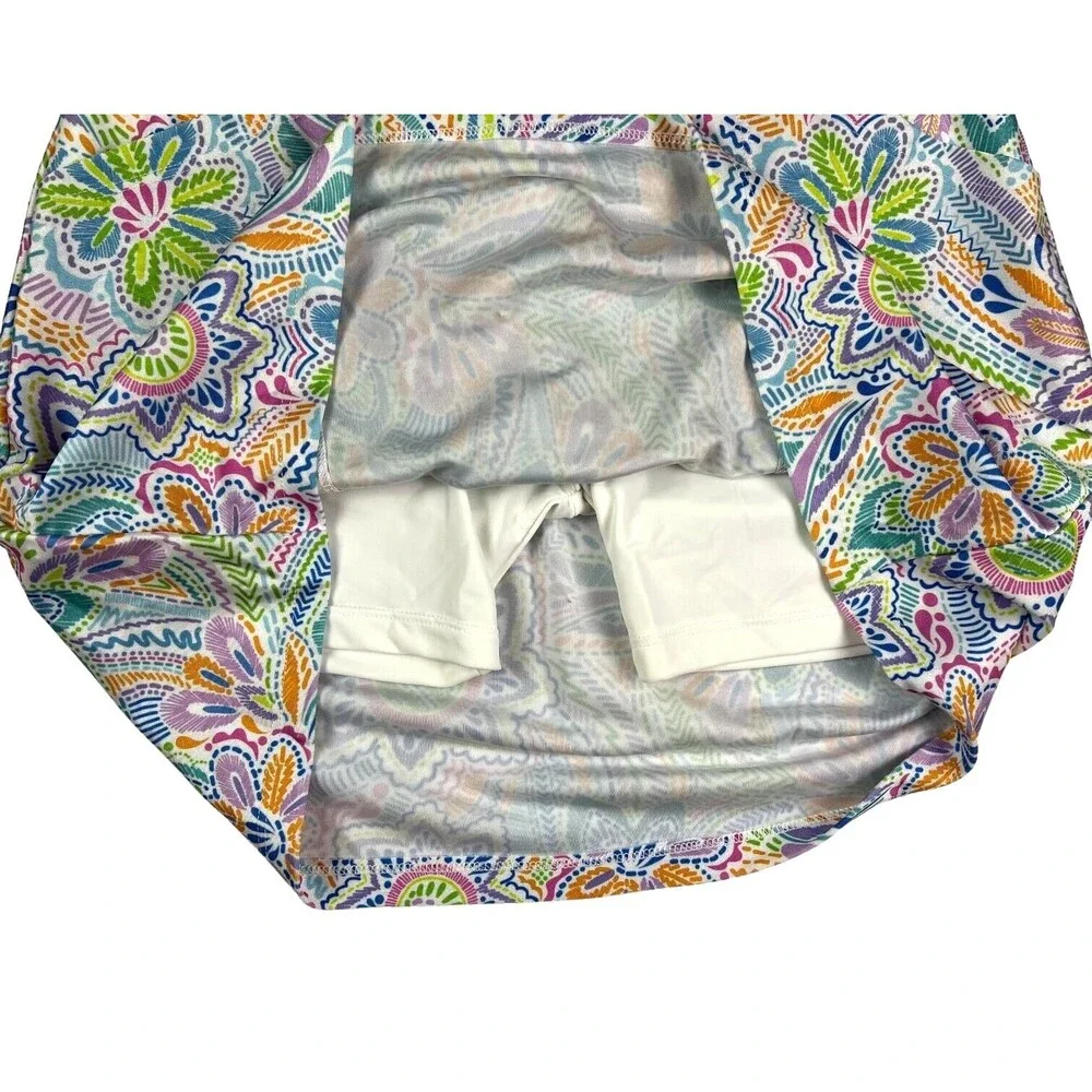B Skinz Club House Women's Floral Activewear Pull-on Golf Skort Size XS